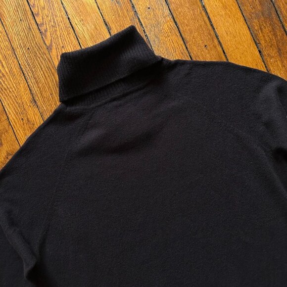 NWT Alpha Tauri 3D Knit Cashmere Wool Blend Turtleneck Sweater Women Large Brown - Picture 8 of 8